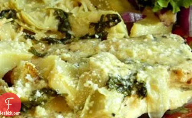 الدجاج مع صلصة الليمون الخرشوف