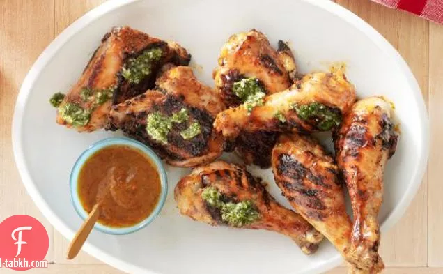شبوتل-دجاج مشوي بالمانجو مع الكزبرة تشيميشوري