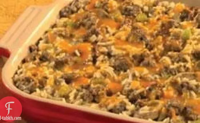 السجق القلبية والأرز خزفي