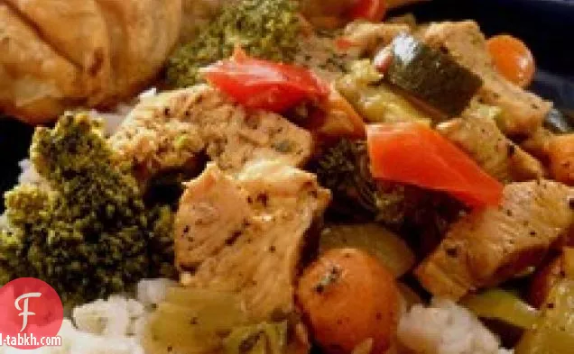 وعاء أرز دجاج برتقالي