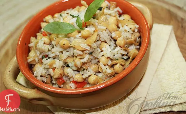 الأرز مع الحمص وتالياتيلي