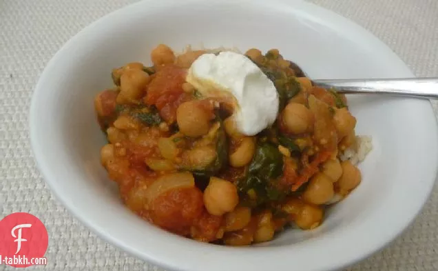 أسبوع وعاء واحد: يخنة الحمص والسبانخ