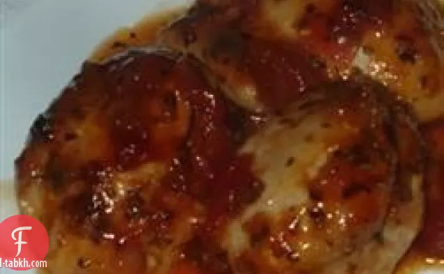 دجاج مشوي مع صلصة باربيكيو