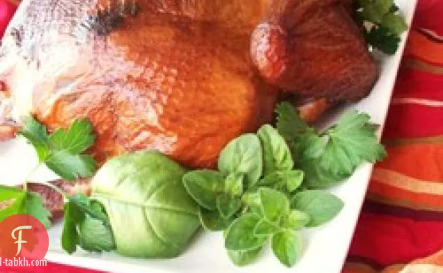 دجاج مدخن بالأعشاب