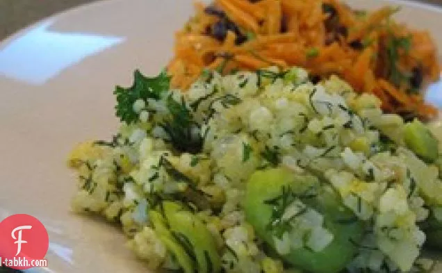 فارسي سبزي بولو (أرز عشبي مع الفول)