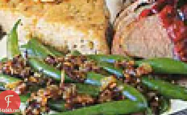 فاصوليا خضراء مع زبدة الكراث البلسمي