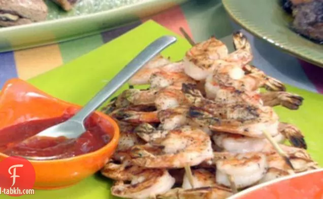 جمبري مشوي على الطريقة الآسيوية