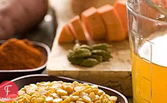 شوربة البازلاء والبطاطا الحلوة