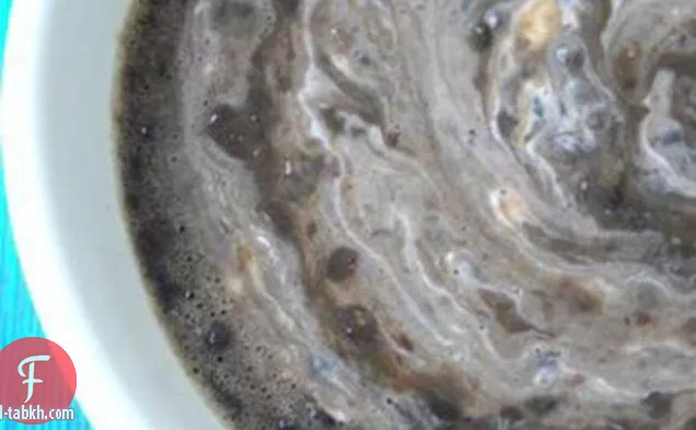 شوربة العدس الأسود والفاصوليا السوداء