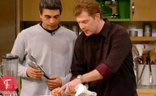 أسياخ الدجاج المشوي النار لاري مع اليوسفي-كاسكابيل الصقيل مع اليوسفي-الرمان المذاق