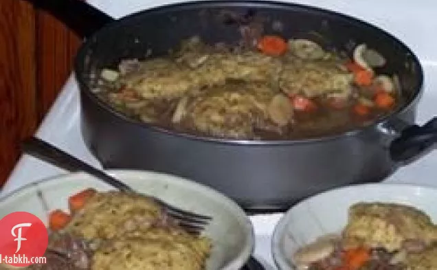 يخنة لحم البقر مع الزلابية