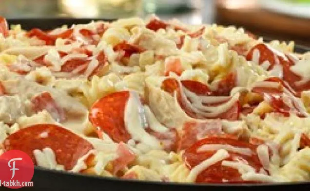 بيبروني بيتزا بيضاء مقلاة