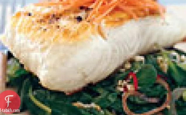 سمك الهلبوت المشوي مع تاتسوي والفلفل الحار التايلاندي