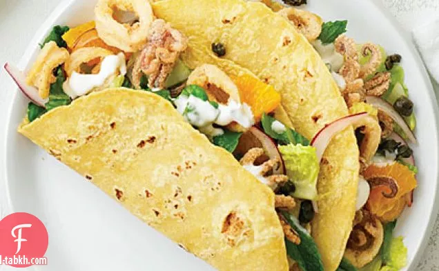 سندويشات التاكو كالاماري البحر الأبيض المتوسط