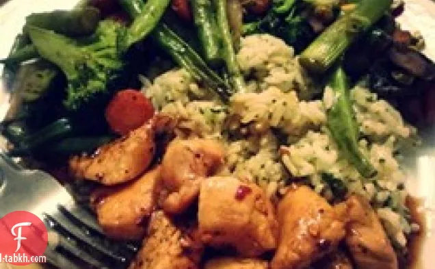 دجاج بالفلفل الحار الحلو مع الكزبرة الكسكس