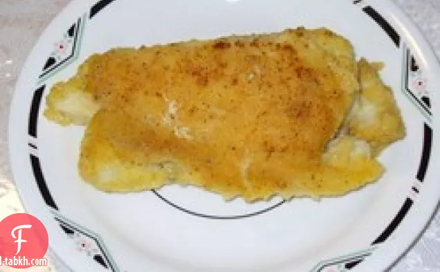 سمك الهلبوت مع صلصة الثوم
