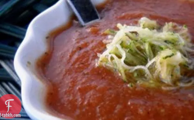 شوربة طماطم كوسة طازجة