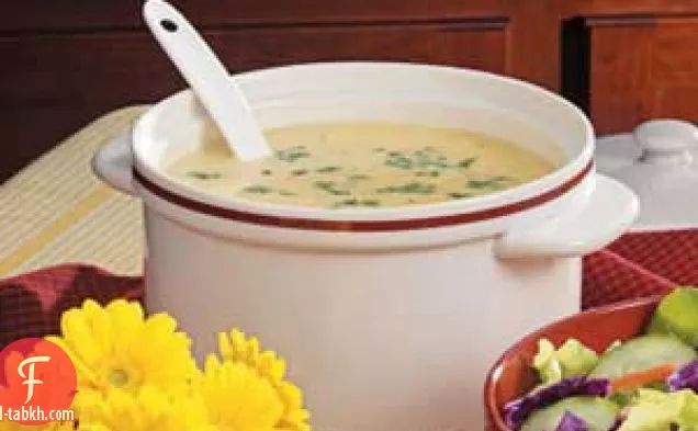 شوربة البطاطس بالجبن