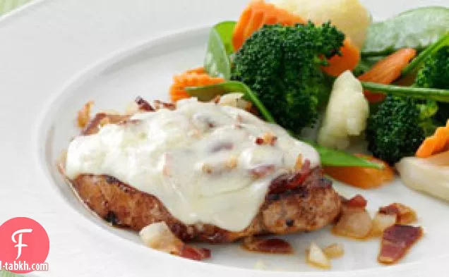 لحم الخنزير المقدد-شرائح لحم الخنزير السويسري