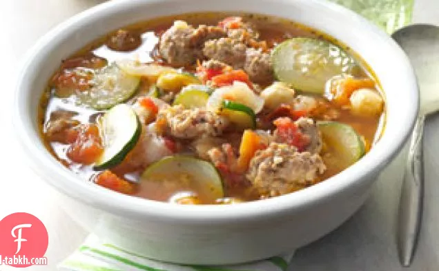 لذيذ-حساء الخضار الإيطالي