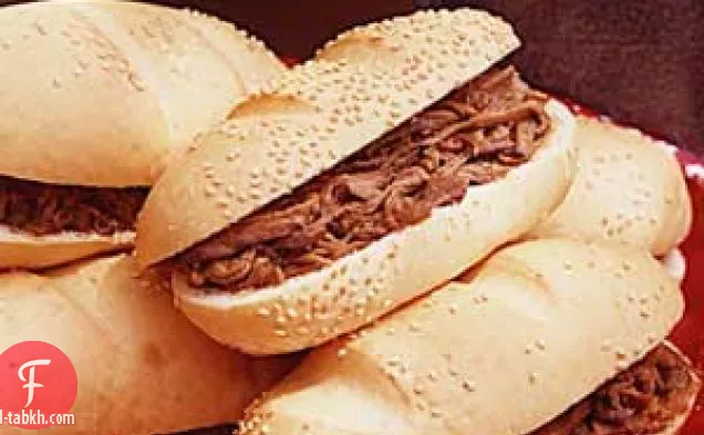 شطائر لحم بقر باربيكيو لاذع