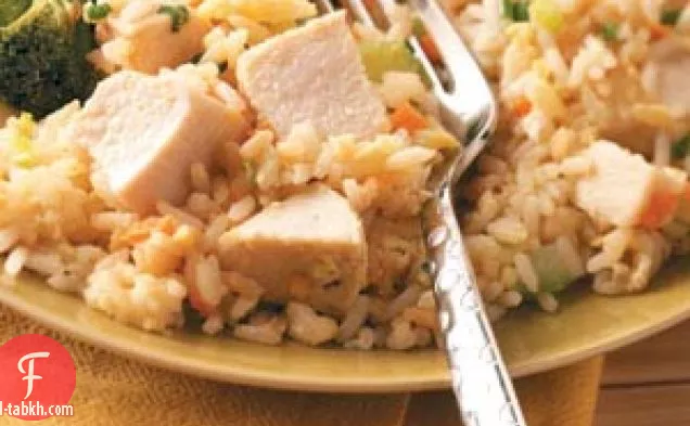 أرز دجاج مقلي