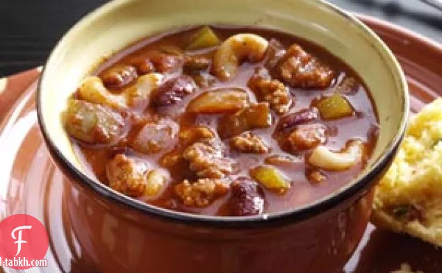 تركيا الفلفل الحار مع المعكرونة