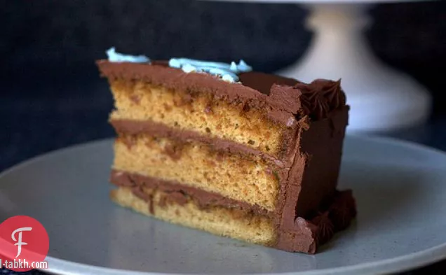كعكة شيفون اسبريسو مع صقيع حلوى