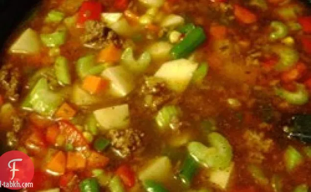شوربة لحم خضار سهلة