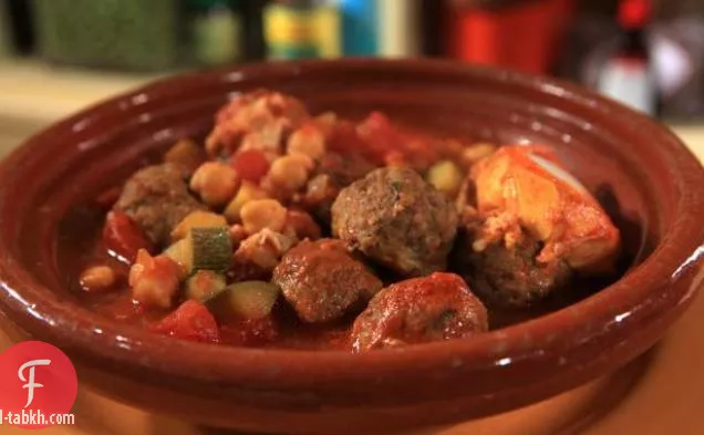 كرات اللحم المغربية مع البيض