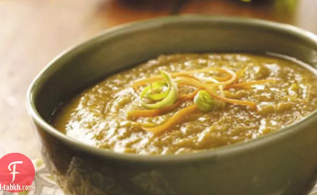 شوربة البازلاء النباتية
