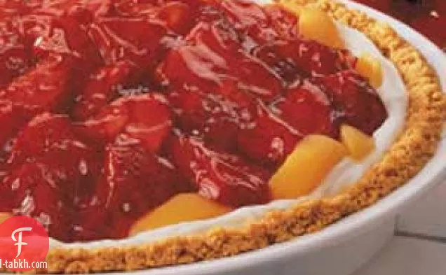 فطيرة الخوخ والفراولة