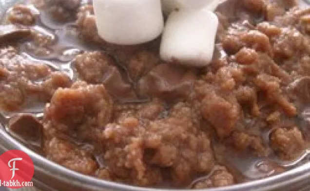 حلوى المارشميلو وزبدة الفول السوداني