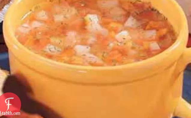 شوربة الخضار بالفريزر
