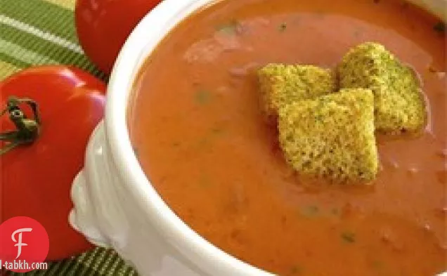 شوربة كريمة الطماطم سريعة وسهلة