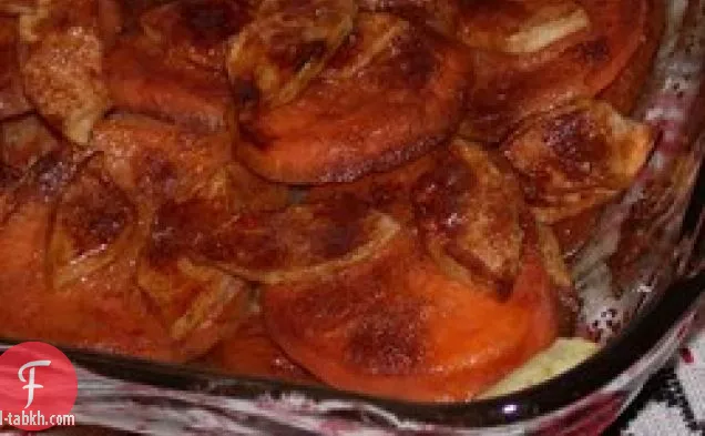 البطاطا الحلوة صدفي والتفاح