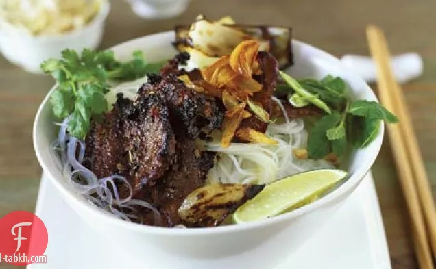 لحم بقري مشوي مع عشب الليمون والثوم (بو نونغ شا توي)