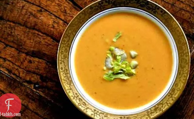 شوربة البطاطا الحلوة الكريمية