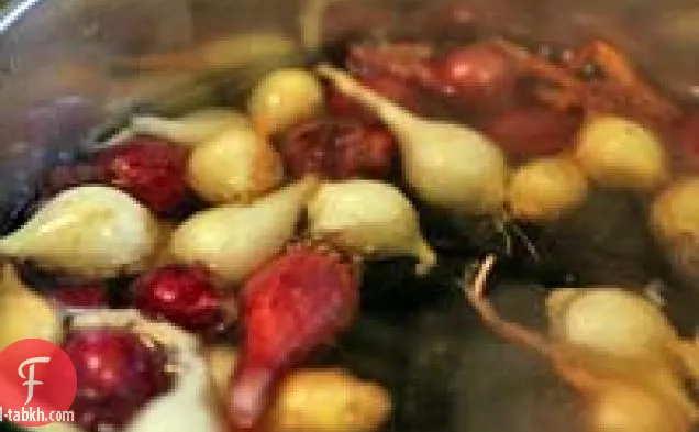 البصل مطهو ببطء