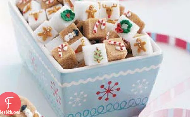 مكعبات حلوى قصب السكر