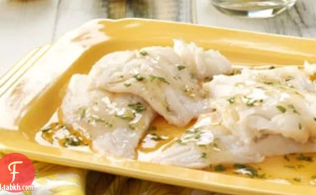 سمك مشوي مع صلصة الطرخون