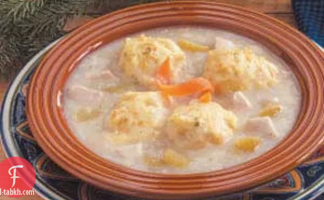 حساء الزلابية بالدجاج والجزر