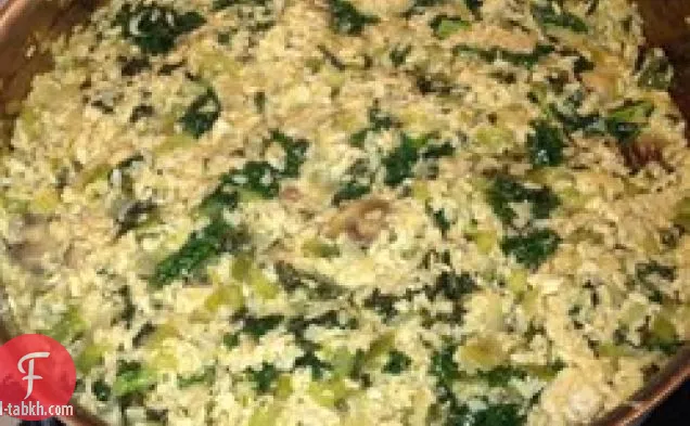 أرز مقلي مع الكرنب