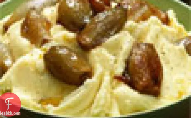بطاطس يوكون الذهبية المهروسة مع الكراث بالكراميل