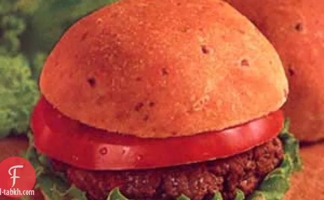 خبز البرجر بالبصل والجبن