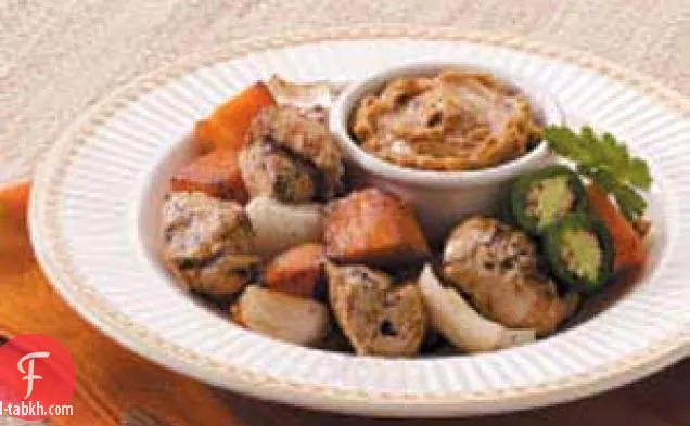 دجاج مشوي مع بطاطا حلوة