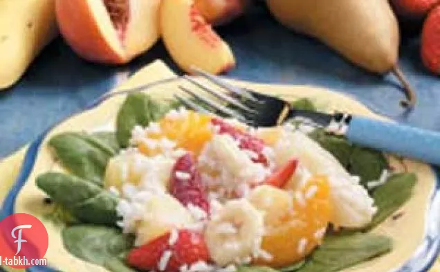 سلطة الفاكهة والأرز