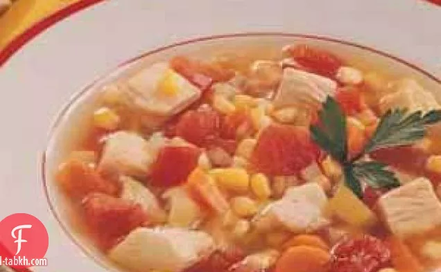 شوربة الدجاج والخضار