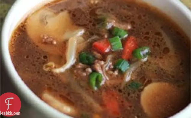 شوربة البرجر الآسيوية