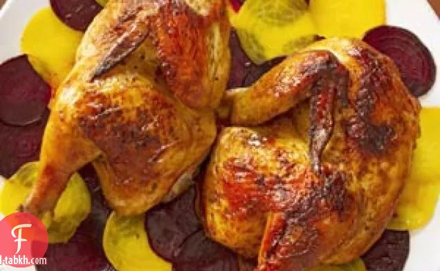 دجاج مدخن بالثوم والتوابل